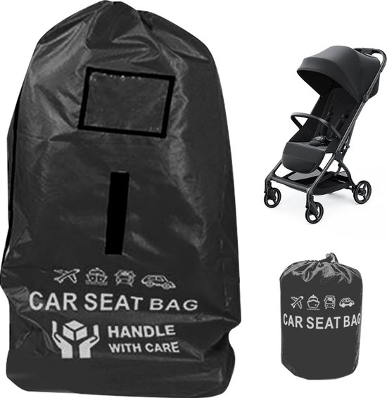 Foto: Universele transporttas voor kinderwagens transporttas voor kinderzitjes opvouwbare draagtas grote opbergtas voor kinderwagens autostoelen rolstoelen waterafstotend zwart aktetas