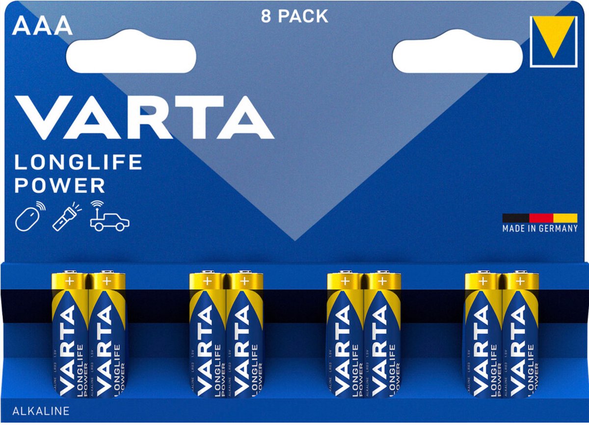 Varta Longlife Power Alkaline Batterijen AAA - 20 x 8 stuks - Voordeelverpakking