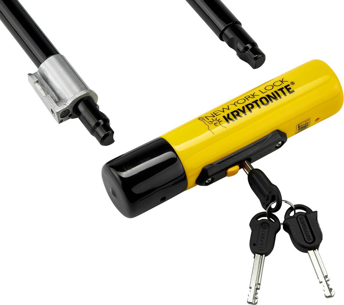 Kryptonite New York Lock STD Beugelslot – ART-4 Slot – Beugelslot Scooter en Motor – 26 cm lang – Geel thumbnail 3