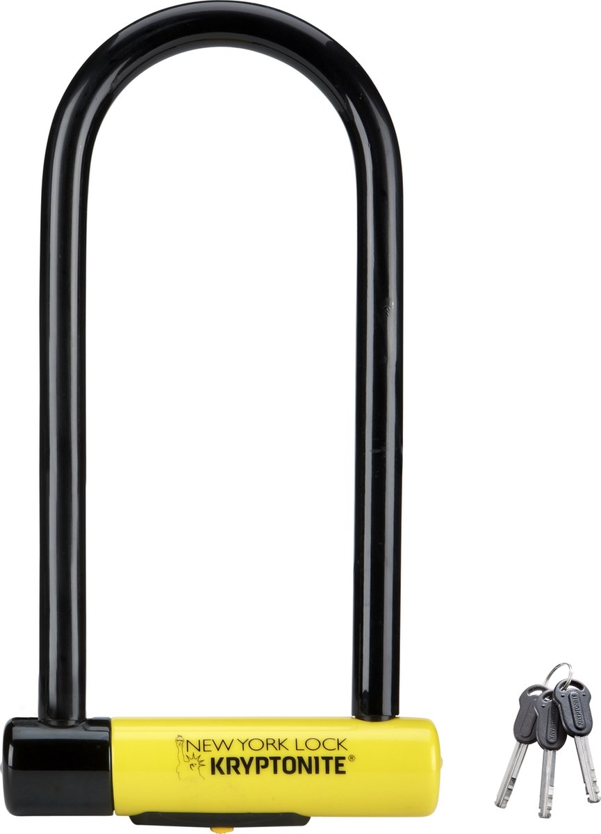 Kryptonite New York Lock LS Beugelslot – ART-4 Slot – Beugelslot Scooter en Motor – 26 cm lang – Geel