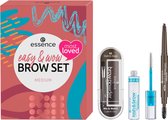 Essence Easy & Wow Brow Set - Wenkbrauwgel - Brow Powder - Brow Pen - Most Loved - Gift Set - Medium