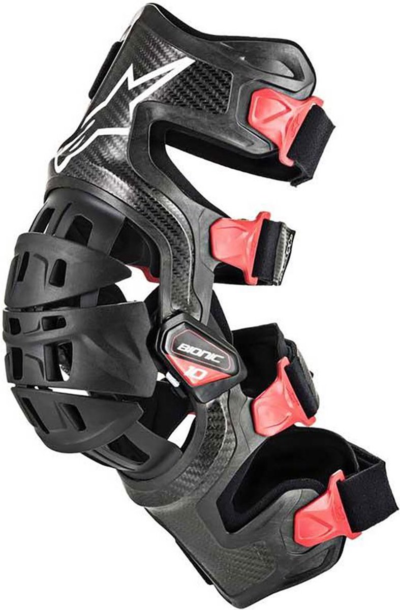Alpinestars Bionic-10 Carbon Zwart Rood Linker - Maat L -