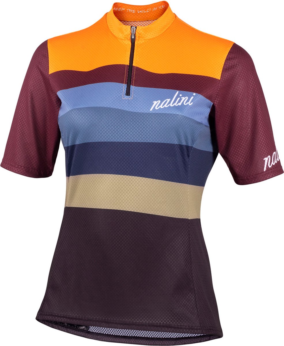 Nalini Dames Fietsshirt korte mouwen - Casual fietsshirt Zwart - LADY E-SHIRT Black - XL