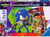 Ravensburger puzzel Sonic Prime - Legpuzzel - 3x49 stukjes