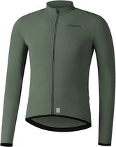 Shimano Vertex Thermal heren fietsshirt met lange mouwen Legergroen