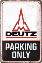 Metalen Bord 20 x 30 cm Deutz - Parking Only