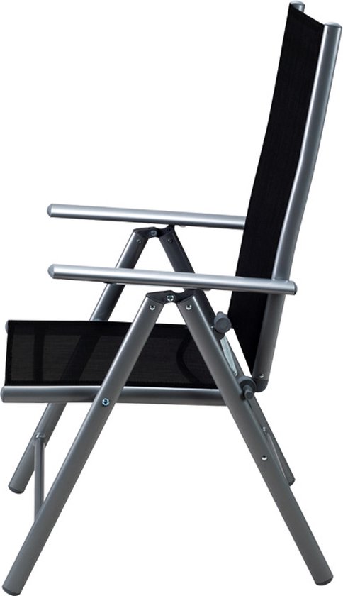Casaria Tuinset - 6 Personen Aluminium 6 stoelen 1 Tafel - Zilver