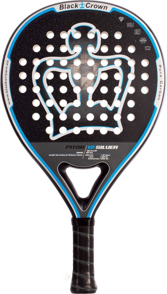 Black Crown Piton 12 Silver - 12K (Rond) - 2024 padel racket