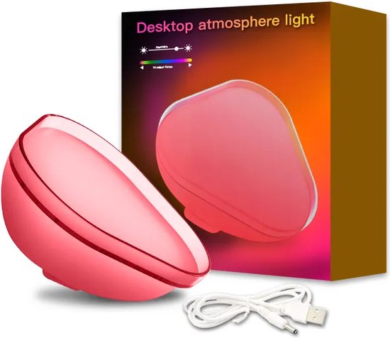 APO Electronics® - Mood Lamp - Desktop Sfeer Licht - Mobiele App Bediening Tuya - RGB - Beweegt Op De Muziek