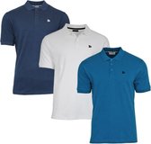 3-Pack Donnay Polo (549009) - Sportpolo - Heren - Navy/White/Petrol (581) - maat M