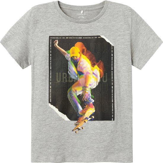 Name It Boy- T-shirts--Gris Melange-Taille 122/128