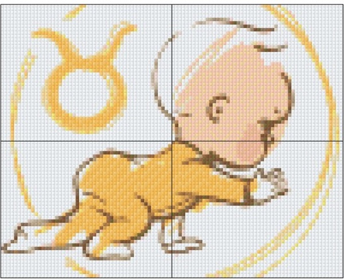 PIXELHOBBY BABYHOROSCOOPSTIER - 4PLATEN - 80MATJES