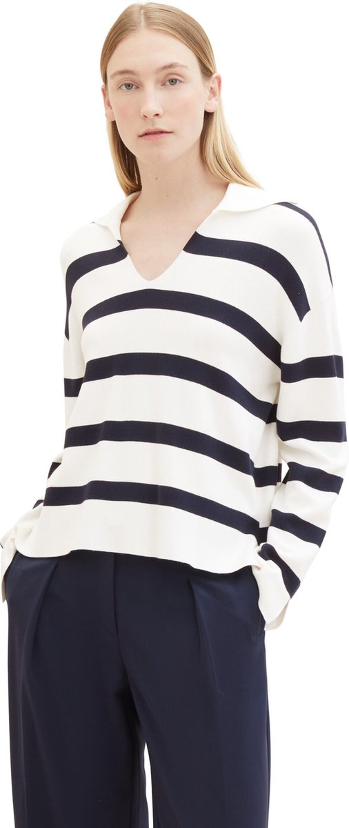 Tom Tailor Striped Trui Wit S Vrouw