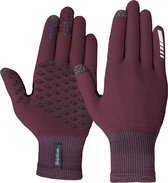 GripGrab - Primavera 2 Merino Lente Herfst Fietshandschoenen Touchscreen Liner Handschoenen met Merinowol - Donker Rood - Unisex - Maat XL/XXL