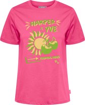 Harper & Yve Tropical-ss Tops & T-shirts Dames - Shirt - Roze - Maat L