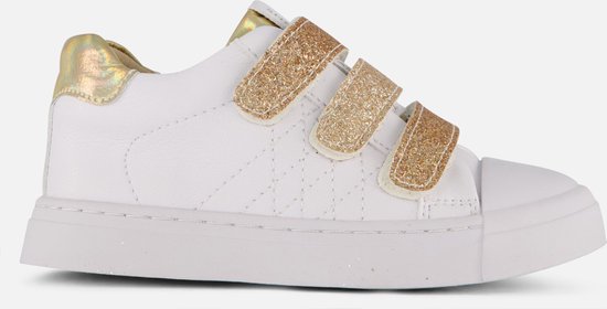 Klittenbandschoenen Meisjes white gold Leer Shoesme Maat