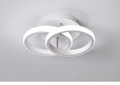 LuxiLamps - Moderne Plafondlamp - Vierkant LED - Kroonluchter - Gangpad Lamp - Verlichting - 25 cm - Wit - Plafonniére - 20W