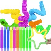 Kruzzel Pop Tubes 10 Stuks - Kleurrijke Sensorische Buizen voor Plezier en Ontspanning - Fidget Toys