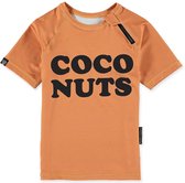 Beach & Bandits - UV-zwemshirt voor kinderen - UPF50+ - Korte mouw - Coco Nuts - Karamel - maat 140-146cm