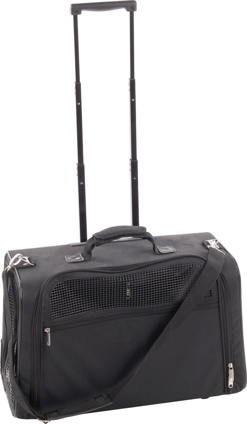 Flamingo - Hondentrolley 2 in 1 - Zwart - 54 x 25.5 x 36.5 cm