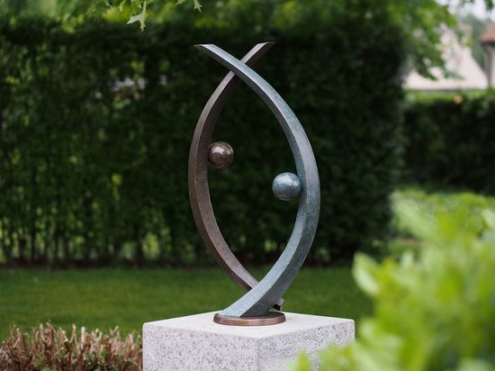 Statue en bronze - Statue de jardin Sculpture abstraite - moderne - Bronzartes - 74 cm de haut