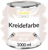 Creative Deco 1000 ml Beige Poeder Krijt-Verf | Mat en Wasbaar | Perfect voor Renovatie, Decoratie en Decoupage van Meubels | Egen en Gradient Effect Mogelijk