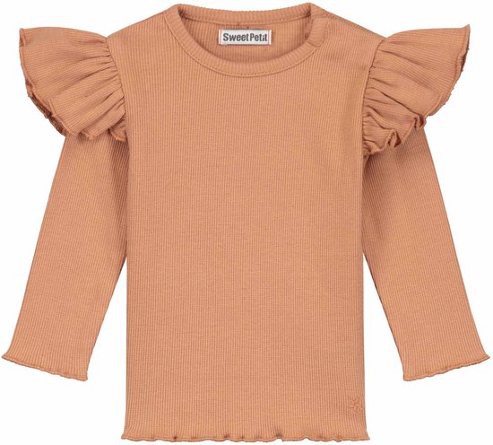 Sweet petit baby shirt - Meisjes - Orange Brown - Maat 62