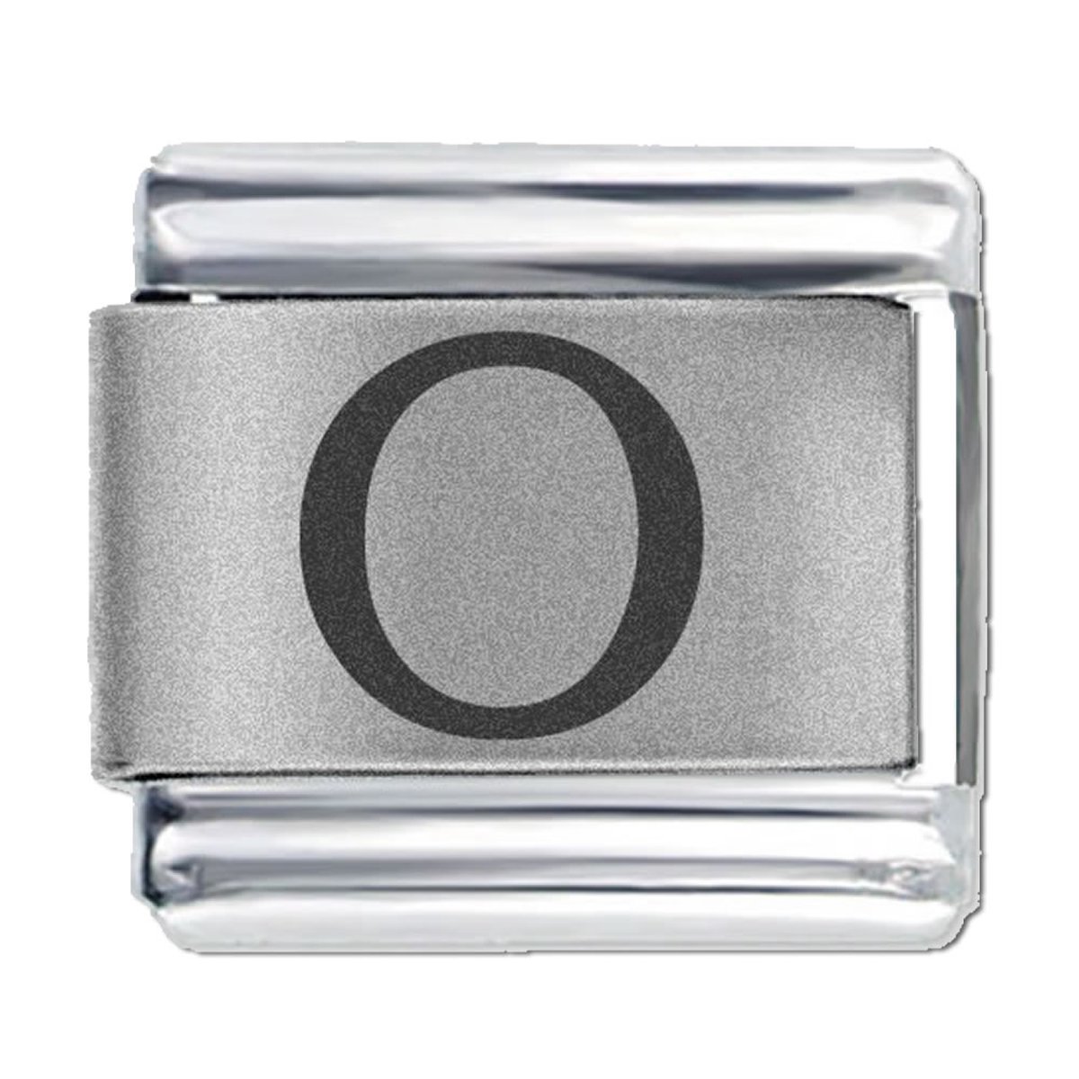 Schakel - Bedel - 9mm - Letter O - Laser Alfabet - Charms - Geschikt voor voor Italiaanse Bedelarmband - Schakelarmband - Italiaanse bedel armbanden