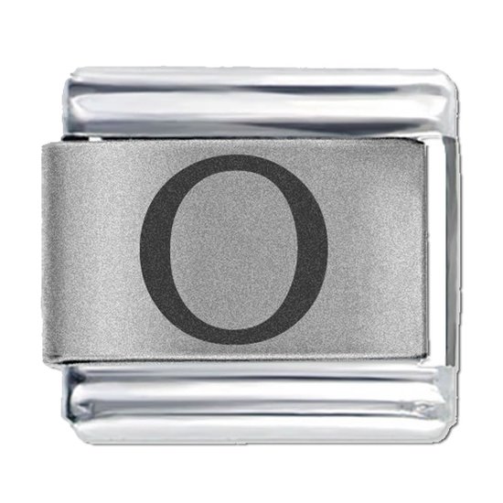 Schakel - Bedel - 9mm - Letter O - Laser Alfabet - Charms - Geschikt voor Nomination armband - Schakelarmband - Italiaanse bedel armbanden