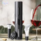 NewWave® - Elektrische Wijnopener - Automatische Kurkentrekker - Fles Opener - Met Foil Cutter/Wine Pourer & Wine Stopper