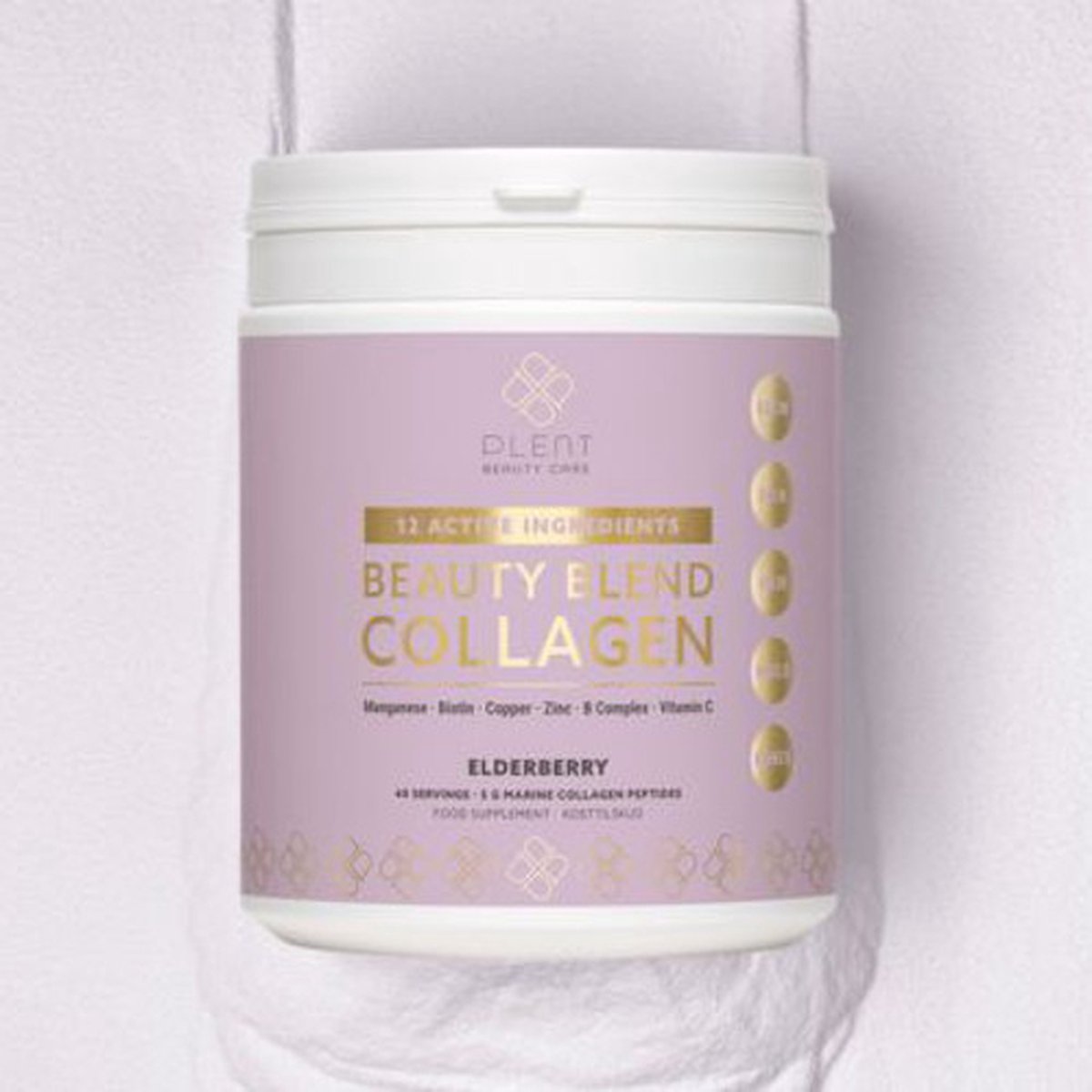 Goedkoopste Plent Beauty Care - Beauty Blend VisCollageen - Vlierbes - 40 doseringen - Met 12 actieve ingrediënten ter ondersteuning van huid, haar, nagels en botten