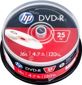 /DVD-R HP 4,7GB 25Pcs Cakebox 120Min Gold Protection Surface