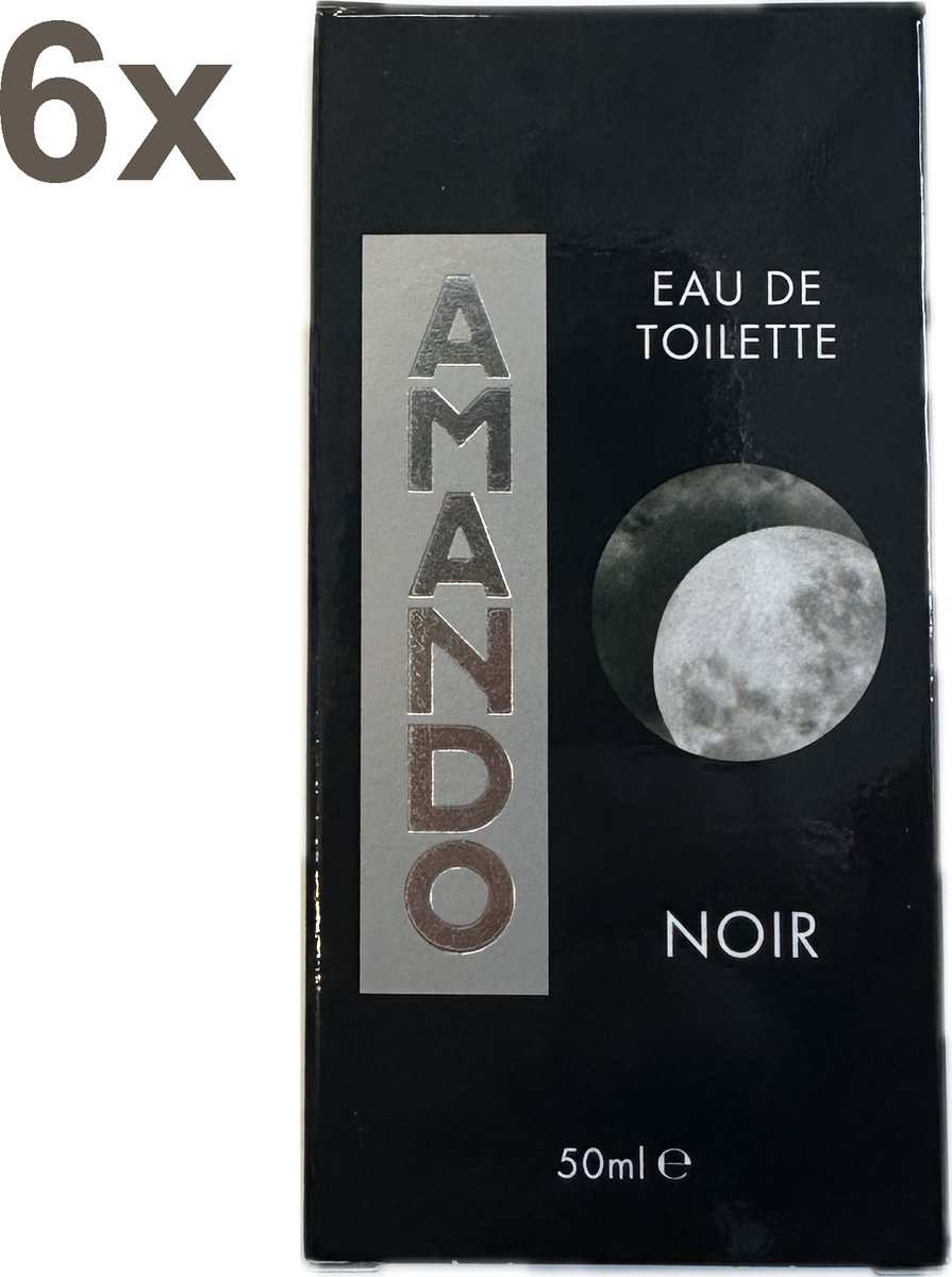 Amando - NOIR - Eau de Toilette - Parfum - 6x 50ml - Voordeelverpakking