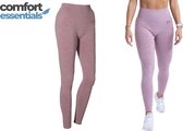 Comfort Essentials Sportlegging Dames – Roze – Maat S – Sportkleding – Sportbroek Dames – Sportlegging Dames High Waist