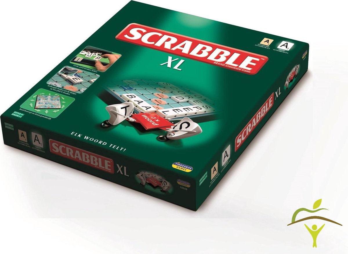 Scrabble XL - Het Klassieke Woordspel in Extra Groot Formaat - Bordspel voor de Hele Familie - 2-4 Spelers - Grote Letters met Tilelock-Systeem — afbeelding 2