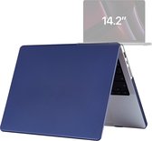 Laptophoes - Geschikt voor MacBook Pro 14 inch Hoes - Geen Vingerafdrukken - Carbon Case - Voor M1, M2, M3 - A2442, A2779, A2992, A2918 - Blauw