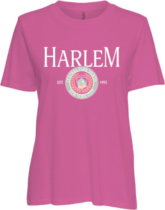 Only T-shirt Onlgoldie Life Reg S/s Nyc Box Top 15322493 Strawberry Moon/harlem Dames Maat - S