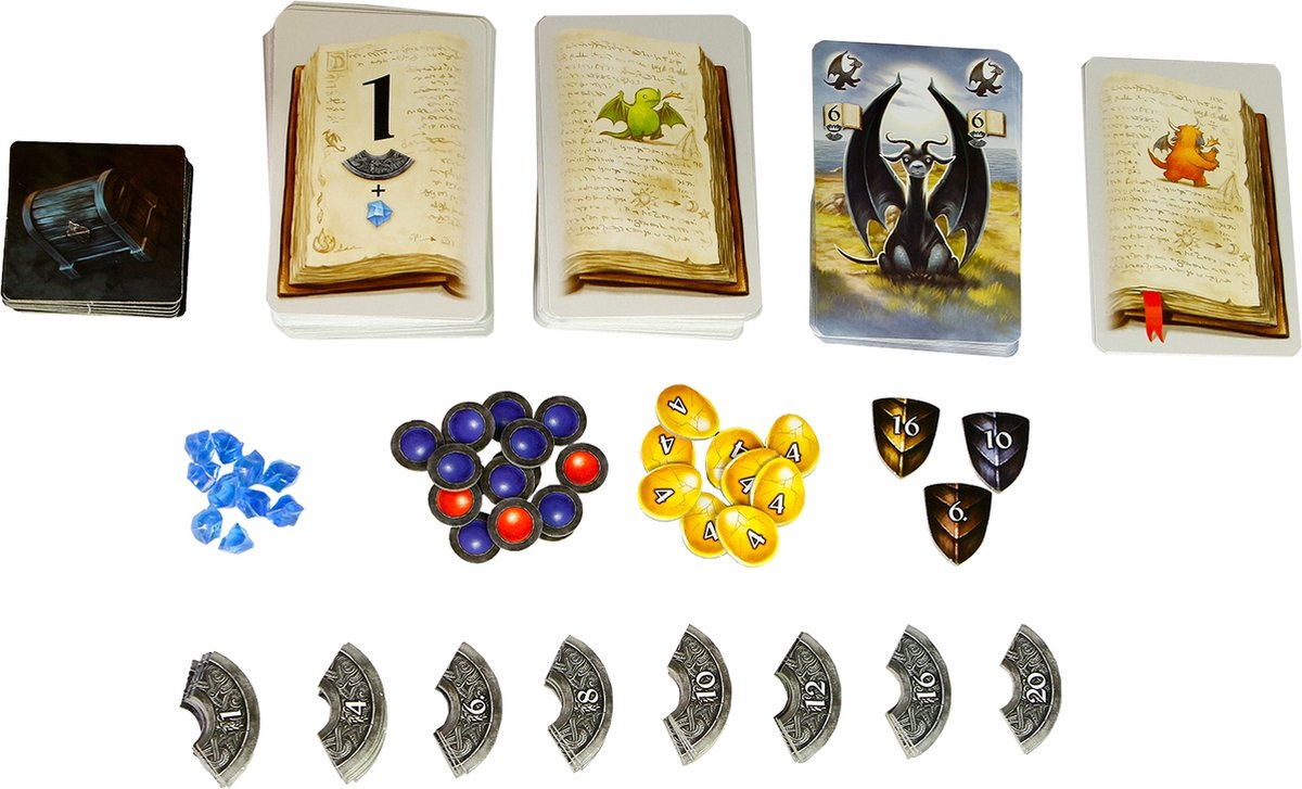 999 Games Drakenherders Kaartspel: vlot familiespel met magisch boek thumbnail 2