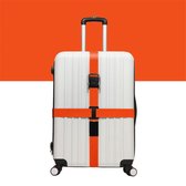 Kofferriem met Cijfer Slot, Verstelbare bagageband reiskoffer bagage verpakkingsgordel lange kruisbanden,-Reizen-Oranje