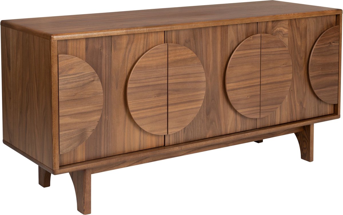 Zuiver Groove Dressoir 3 deuren Walnoothout Donkerbruin