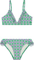 SHIWI Girls BLAKE bikini set porto tile Bikiniset - tropic green tile - Maat 110/116