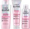 L'Oréal Paris Elvive Glycolic Gloss Shampoo, Conditioner & 5 min Lamellaire Verzorging Bundel - voor dof, poreus haar - met glycolic acid voor glanzend haar - 200ml, 150ml & 200ml