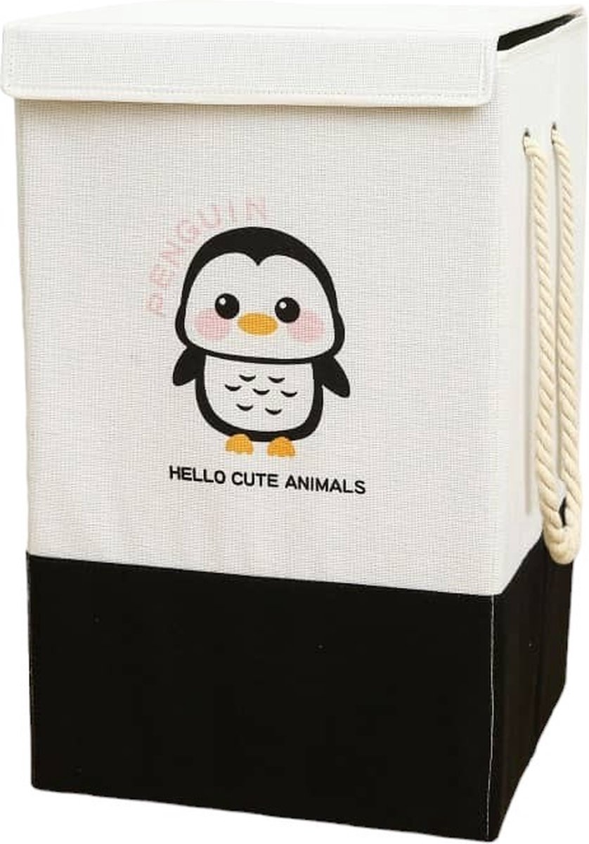 Goedkoopste Wasmand - Wasmand Kinderkamer - Opbergmand kinderen - Opvouwbare Wasmand - Laundry Basket- Wasmand met Deksel - Opbergmand voor speelgoed - Speelgoedmand - 45L