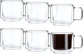 Dubbelwandige glazen, set, thermoglazen van borosilicaatglas, drinkglazen voor thee, koffie, cappuccino, water, sap, ijsthee, koffieglazen, theeglazen met zweefeffect