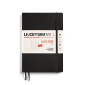 Leuchtturm1917 weekplanner + notities - agenda - 18 maanden 2024 - 2025 - softcover - A5 -zwart