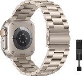 Innerlight® Metal - Starlight - 38/40/41mm - Metalen bandje geschikt voor Apple Watch - Stainless Steel Watch Band - Roestvrijstaal - Geschikt als Apple watch bandje voor Series 1/2/3/4/5/6/SE/7/8/9