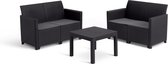 Keter Marie Essential Lounge + table Orlando - 4 personnes - Anthracite