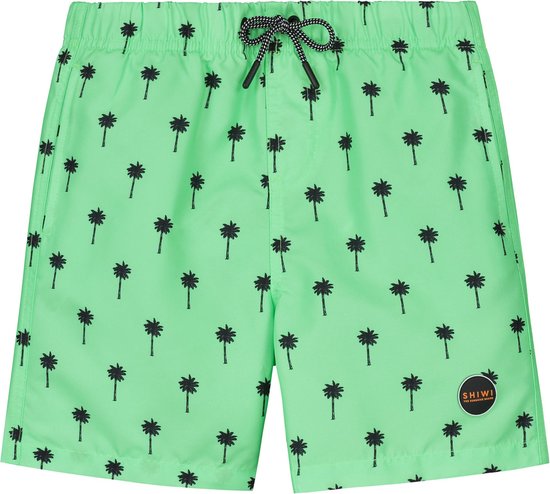SHIWI boys swim shorts shiwi scratch palm Zwembroek - new neon green - Maat 134/140