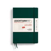 Agenda hebdomadaire Leuchtturm1917 + notes - agenda - 18 mois 2024 - 2025 - couverture rigide - A5 - vert forêt