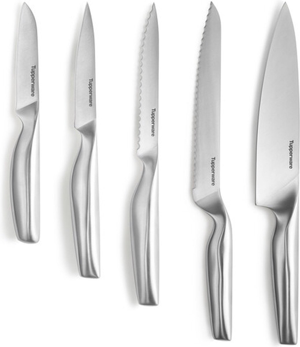 Set De Couteaux Tupperware Série Chef – 14 Pièces (dont Couteaux à Steak) – état Correct